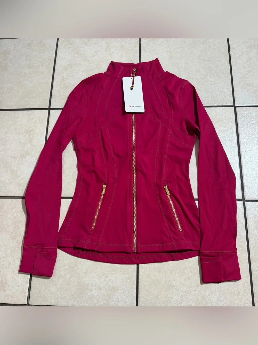 lululemon athletica Fuchsia Pink Zip Jacket & Leggings Set